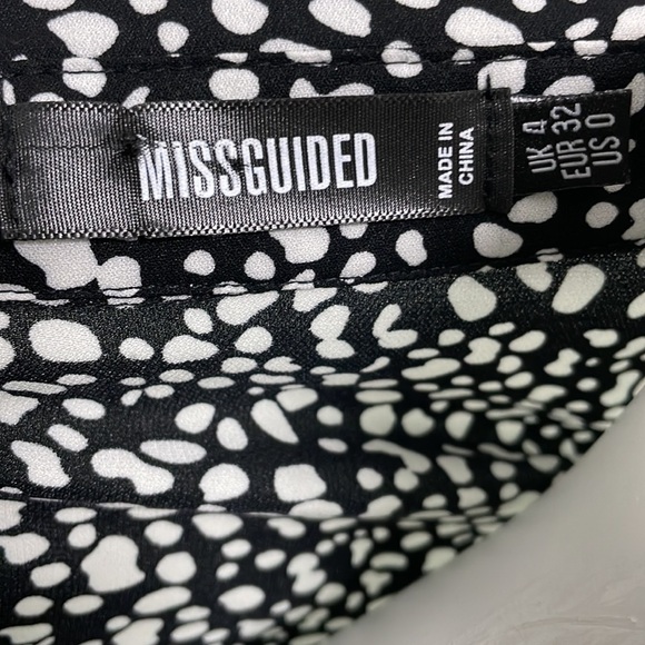 Misguided frill cuff polkadot shirt dress - Picture 8 of 11